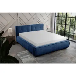 Polsterbett Lattenrost Blau 180/200 cm