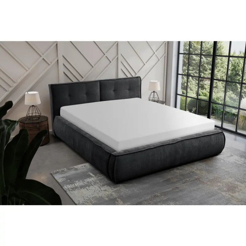 Polsterbett Lattenrost Anthrazit 180/200 cm