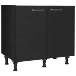 Sp&uuml;lenunterschrank 90/87/56 cm in Schwarz