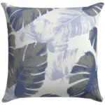 XXXLutz Lauterach - Ihr M&ouml;belhaus bei Bregenz Outdoor-Kissen in Blau, Wei&szlig; Bl&auml;tter 48/48 cm