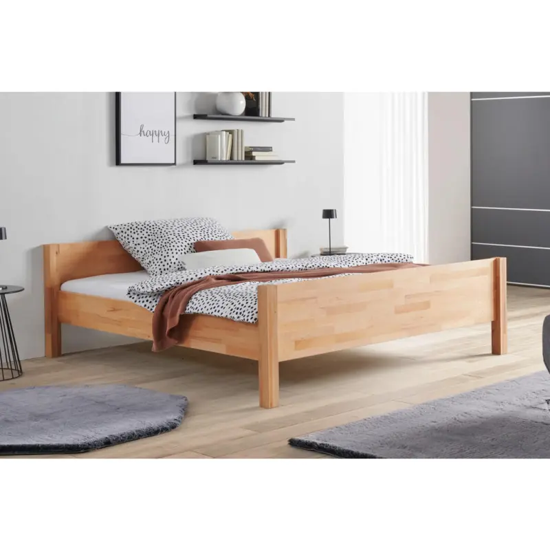 Bett 180/200 cm in Kernbuche