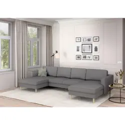 Wohnlandschaft in Struktur Anthrazit