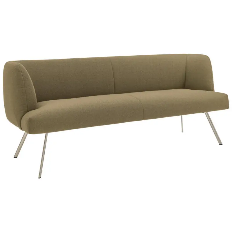 Sitzbank 240/87/64 cm in Edelstahlfarben, Waldgr&uuml;n