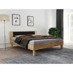 Bett 180/200 cm in Naturfarben, Wildeiche