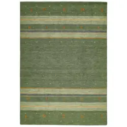 Orientteppich 200/300 cm Azeri Gabbeh Gr&uuml;n Gr&uuml;n