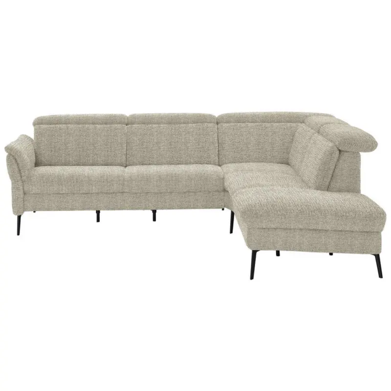 Ecksofa in Struktur Beige 275/235 cm