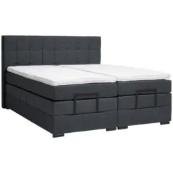 Boxspringbett 160/200 cm in Dunkelgrau