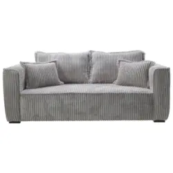 Sofa in Cord Hellgrau