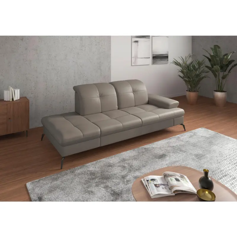 R&eacute;camiere in Echtleder Grau