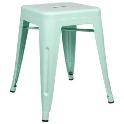 Hocker in Metall Pastellgr&uuml;n