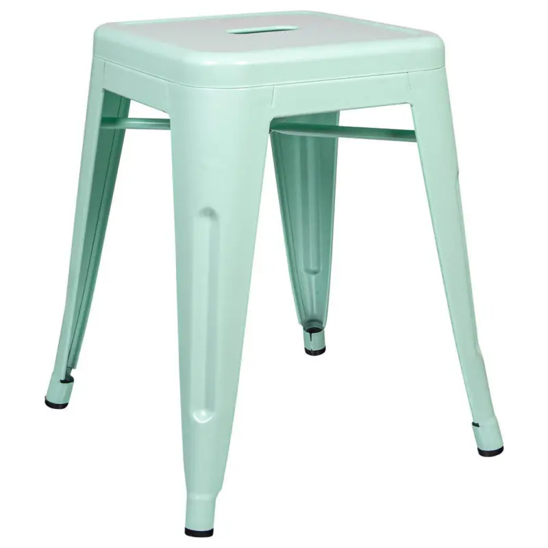 Hocker in Metall Pastellgr&uuml;n