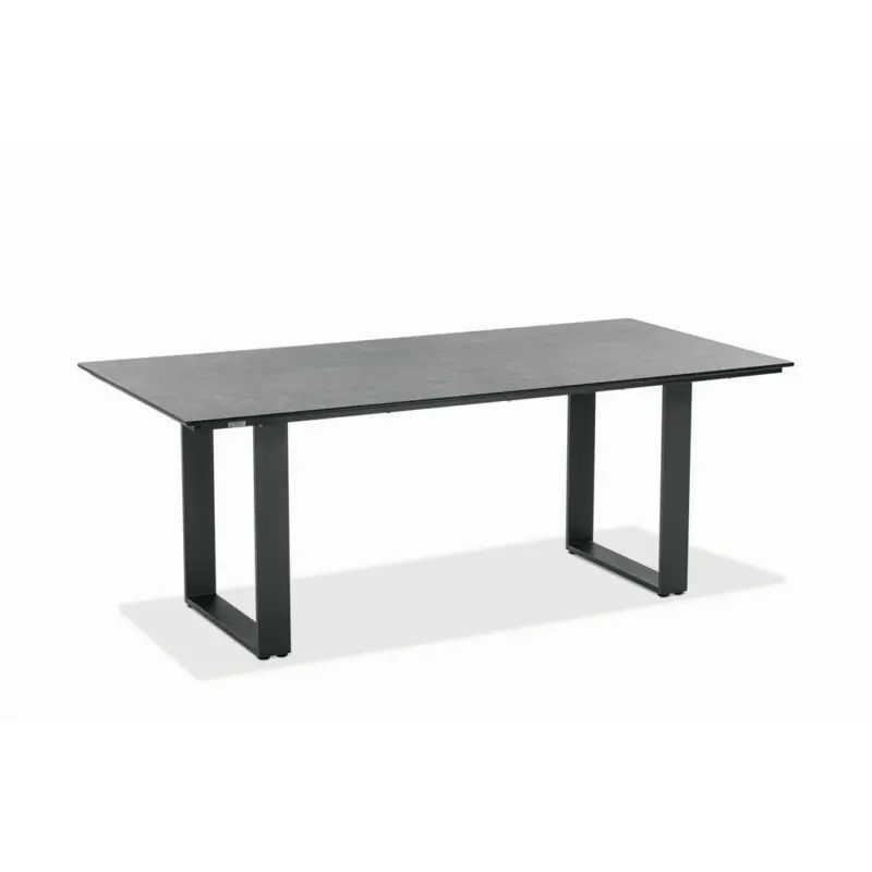 Gartentisch Kunststoff Anthrazit, Grau rechteckig