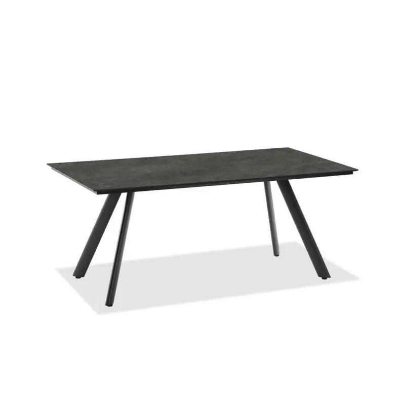 Gartentisch Kunststoff Anthrazit, Graphitfarben rechteckig