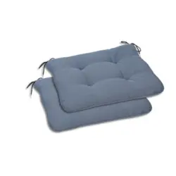 Gartensitzkissenset in Blau Uni