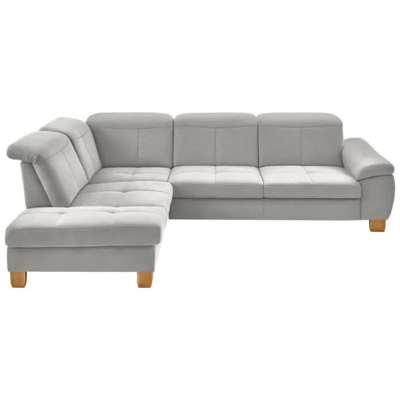 Ecksofa in Flachgewebe Wei&szlig; 243/301 cm
