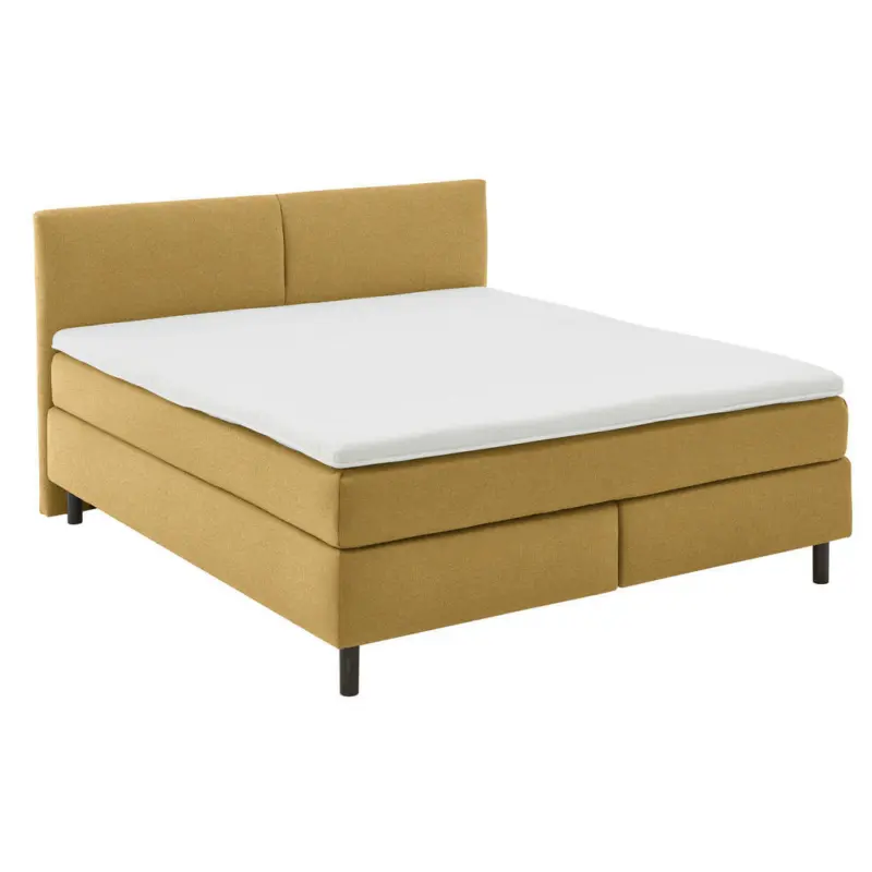 Boxspringbett 200/200 cm in Currygelb
