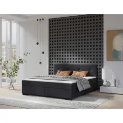 Boxspringbett 160/220 cm in Anthrazit