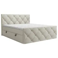 Boxbett 200/200 cm in Creme