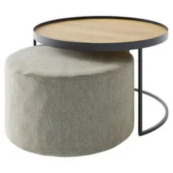 Couchtischset in Holz 80/80/39 cm