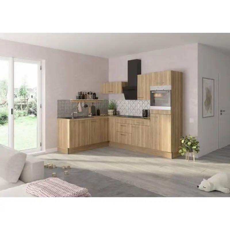 Eckk&uuml;che 200/270 cm in Eichefarben