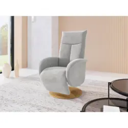 Relaxsessel in Textil Silberfarben