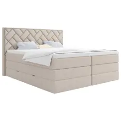 Boxspringbett 160/200 cm in Beige