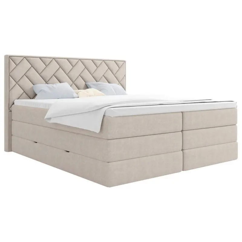 Boxspringbett 160/200 cm in Beige