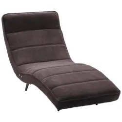 Relaxliege in Webstoff Taupe