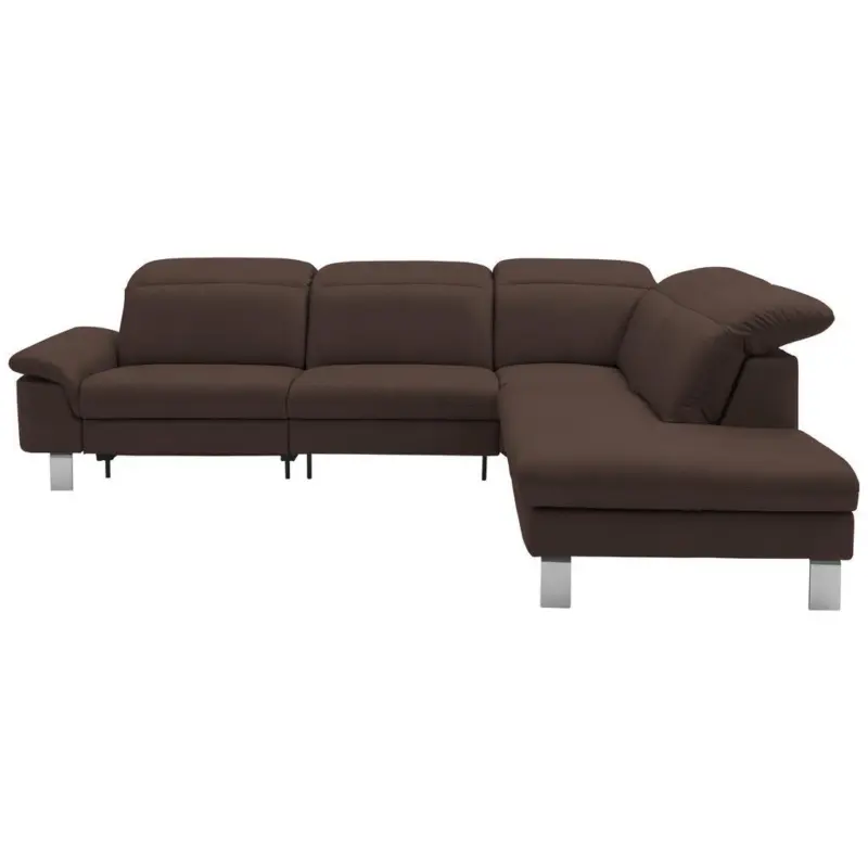 Ecksofa in Echtleder Dunkelbraun 309/233 cm