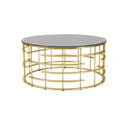 Couchtisch in Metall, Glas 90/90/42 cm