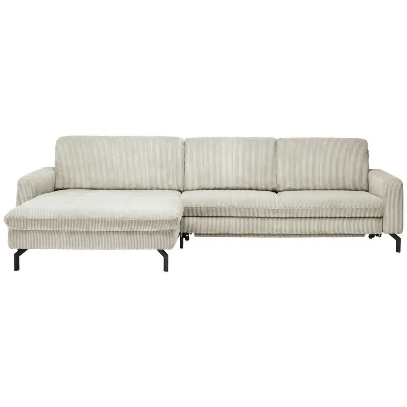 Ecksofa in Cord Creme 178/302 cm