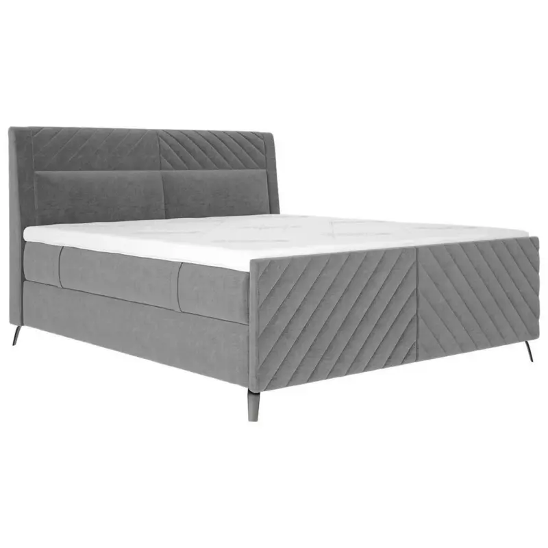 Boxspringbett 160/200 cm in Grau