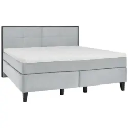 Boxspringbett 200/200 cm in Mintgrau