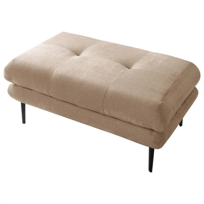 Hocker in Textil Beige
