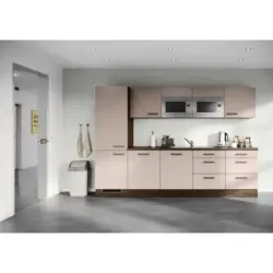 K&uuml;chenleerblock 300 cm in Cappuccino