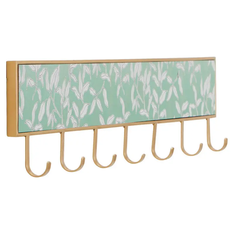 Hakenleiste in Gr&uuml;n, Goldfarben