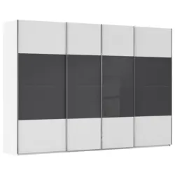 Schwebet&uuml;renschrank in Schwarz, Wei&szlig;