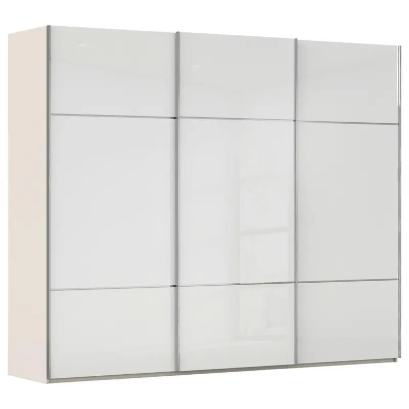 Schwebet&uuml;renschrank in Wei&szlig;, Champagner