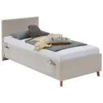 XXXLutz Lauterach - Ihr M&ouml;belhaus bei Bregenz Polsterbett Lattenrost, Bettkasten Beige 90/200 cm