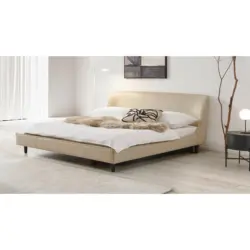 Polsterbett Lattenrost Beige 180/200 cm