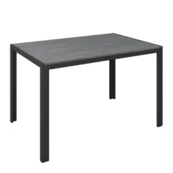Gartentisch Metall, Kunststoff Grau, Dunkelgrau rechteckig