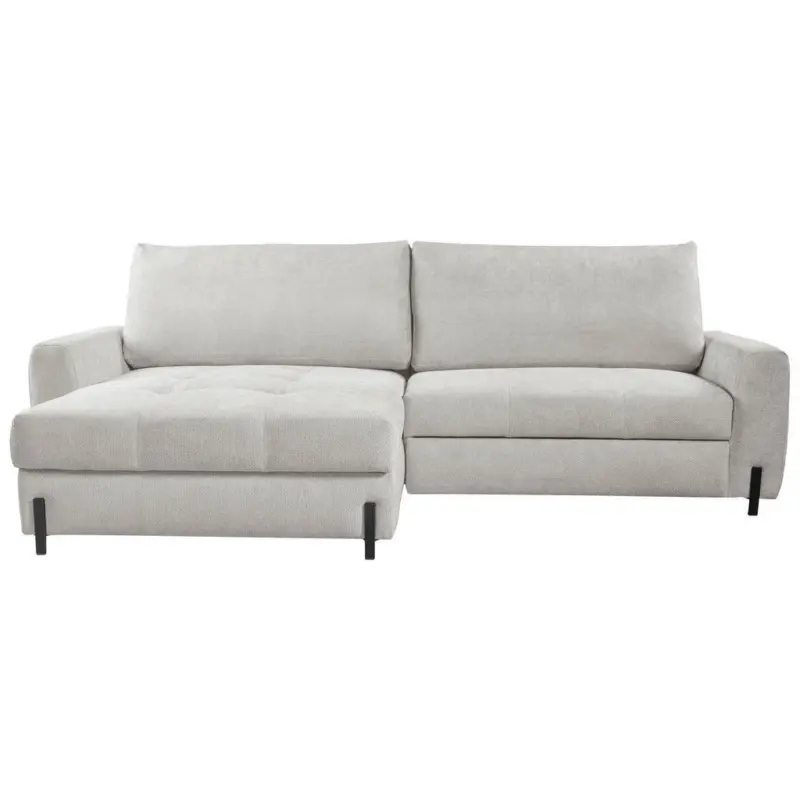 Ecksofa in Struktur Beige 162/265 cm