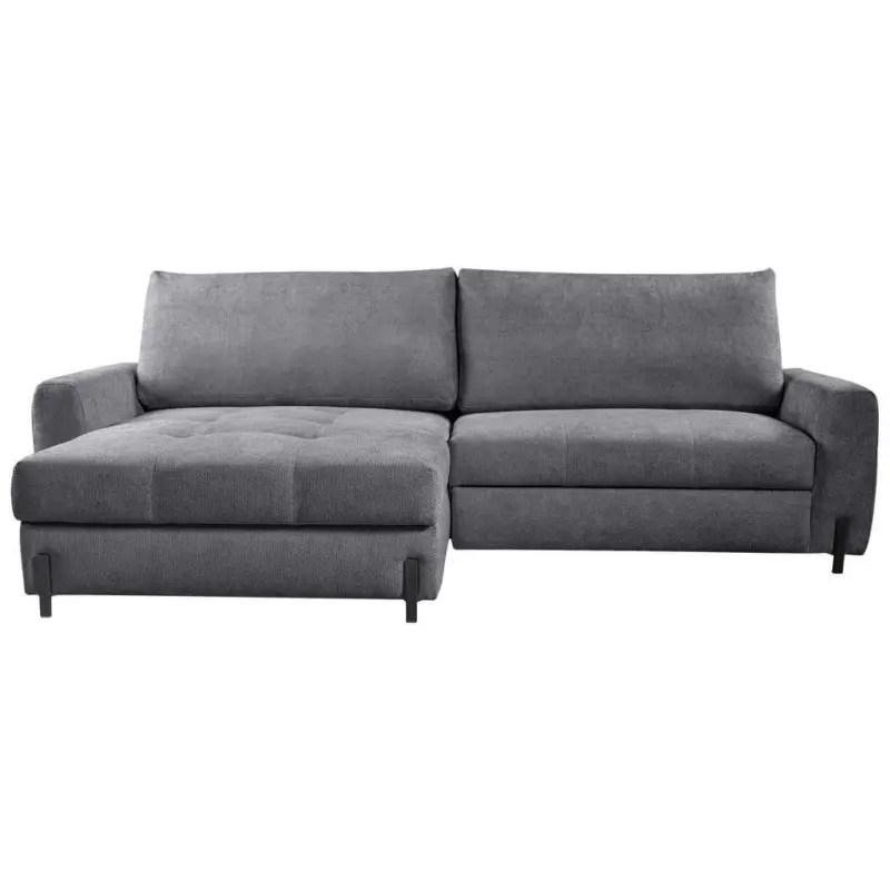 Ecksofa in Struktur Grau 162/265 cm