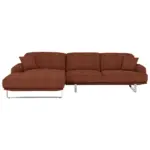 XXXLutz Lauterach - Ihr M&ouml;belhaus bei Bregenz Ecksofa Lesina in Webstoff Rostfarben 184/304 cm