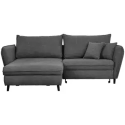 Ecksofa in Struktur Anthrazit