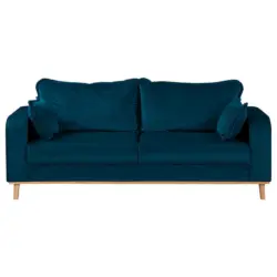 3-Sitzer-Sofa Beata in Mikrofaser Blau