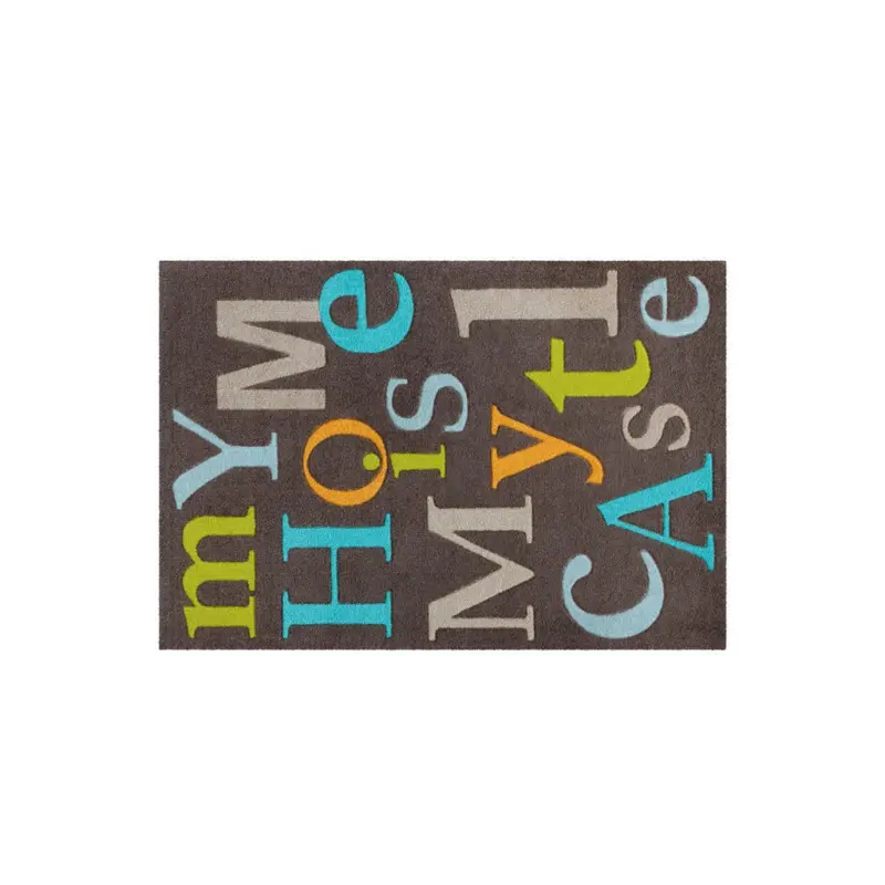 Flachwebeteppich 64/168 cm Braun, Multicolor