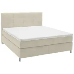 Boxspringbett 160/200 cm in Hellgrau