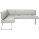 XXXLutz Lauterach - Ihr M&ouml;belhaus bei Bregenz Eckbank 137/196 cm in Edelstahlfarben, Hellgrau