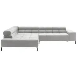 Ecksofa in Cord Grau 216/321 cm